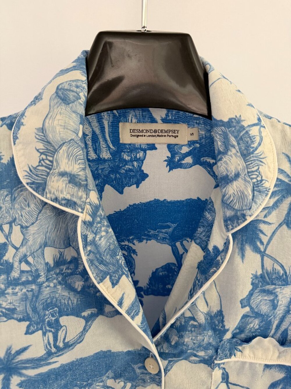 Desmond & Dempsey Loxodonta Pajama Set S